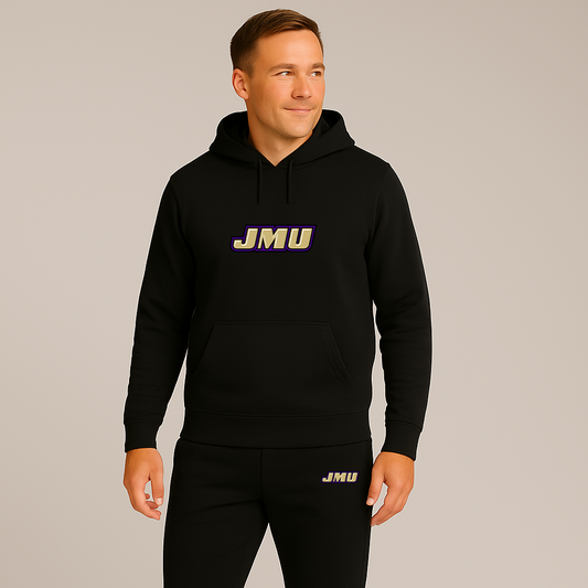 Men's James Madison Dukes Logo Hoodie Joggers Set