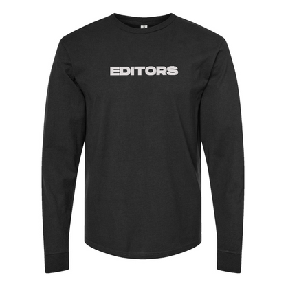 Men's Editors Logo Cotton Long Sleeve T-Shirt
