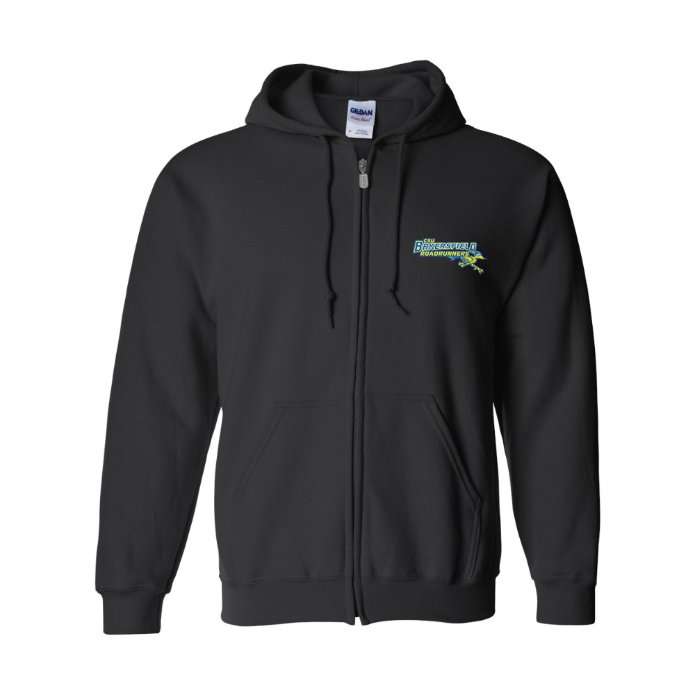 Men's  CSU-Bakersfield Roadrunners Gildan  Heavy Blend Full Zip Hooded Sweatshirt