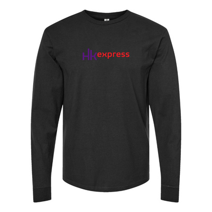 Men's  HK Express Logo Cotton Long Sleeve T-Shirt
