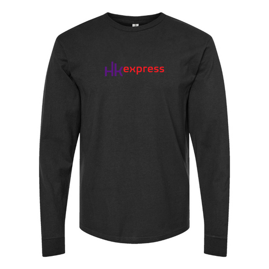 Men's  HK Express Logo Cotton Long Sleeve T-Shirt