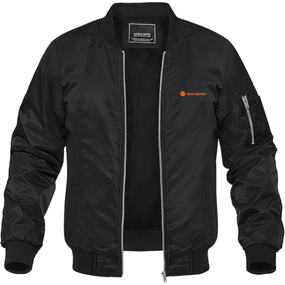 Men's Royal Enfield Logo Lightweight Bomber Jacket Windbreaker Softshell Varsity Jacket Coat