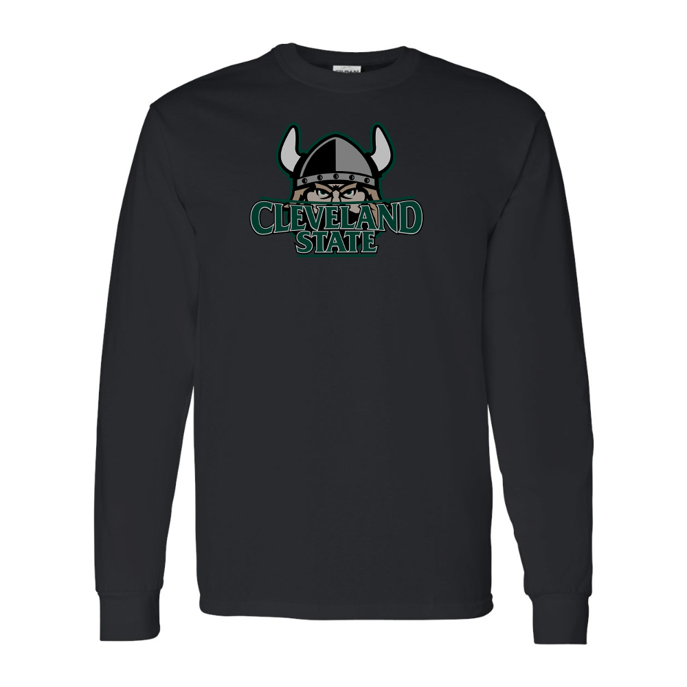 Men's  Cleveland State Vikings Gildan Heavy Cotton Long Sleeve T-Shirt