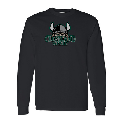 Men's  Cleveland State Vikings Gildan Heavy Cotton Long Sleeve T-Shirt