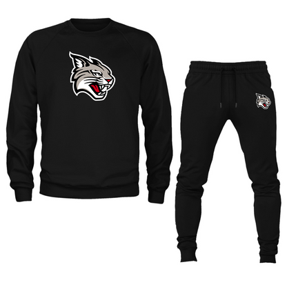 Men's Davidson Wildcats Crewneck Sweatshirt Joggers Suit