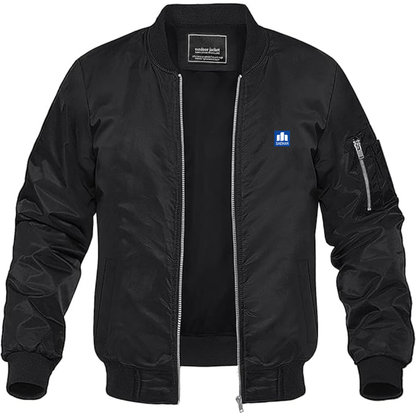 Men's Saehan Motors Logo Lightweight Bomber Jacket Windbreaker Softshell Varsity Jacket Coat