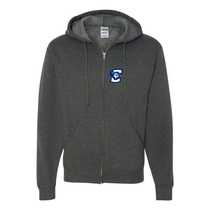 Men's  Creighton Bluejays JERZEES NuBlend Full-Zip Hooded Sweatshirt