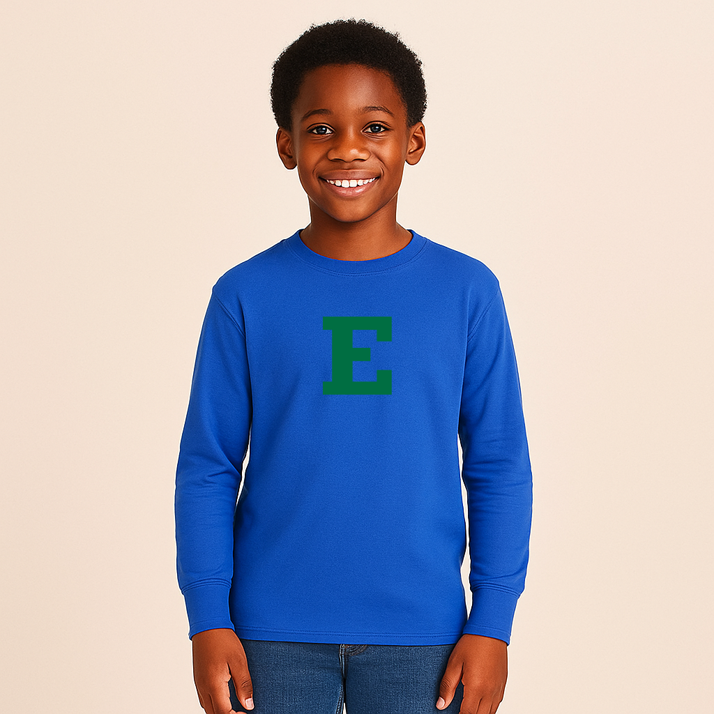 Youth Eastern Michigan Eagles Logo Cotton Long Sleeve T-Shirt