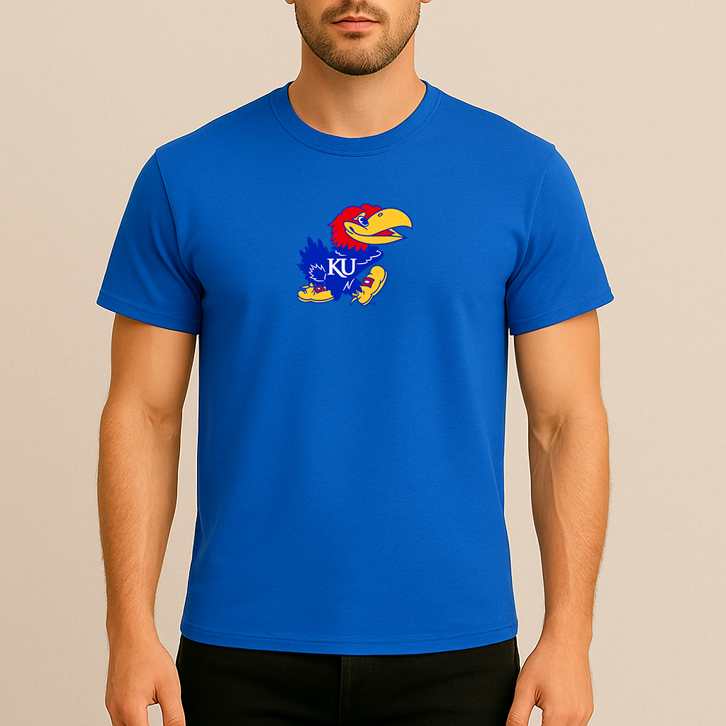 Men's Kansas Jayhawks Logo Cotton T-Shirt