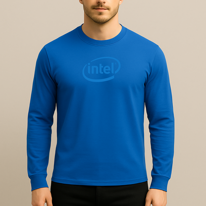 Men's Intel Logo Long Sleeve T-Shirt