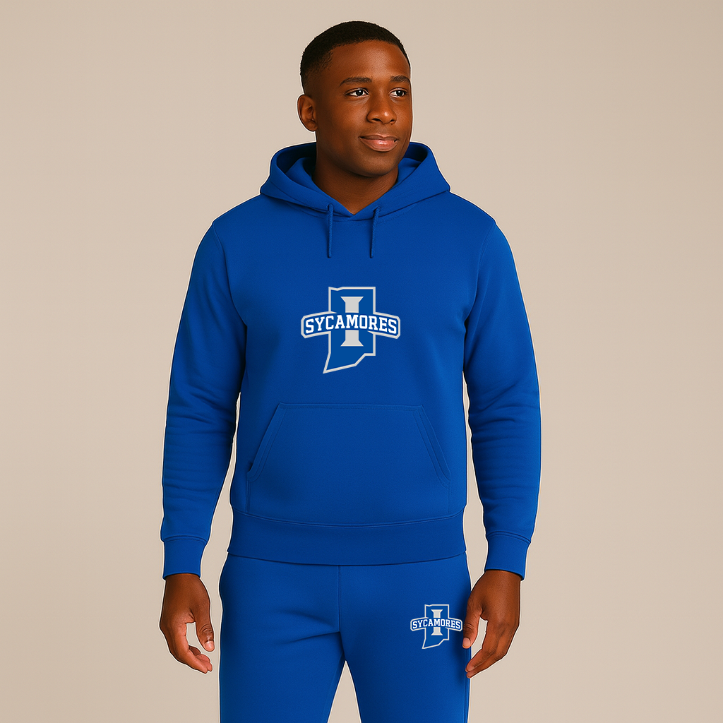 Men's Indiana State Sycamores Logo Hoodie Joggers Set