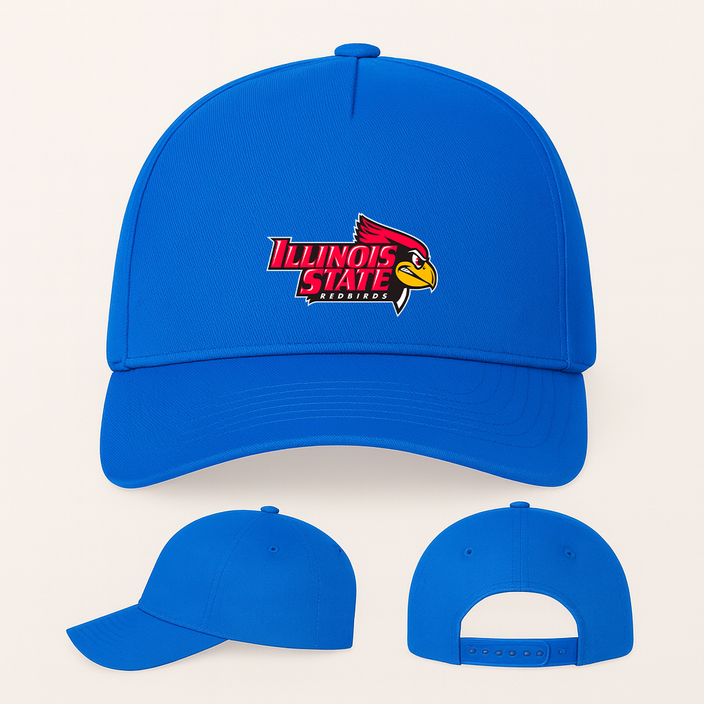 Illinois State Redbirds Logo Five Panel Twill Snapback Cap