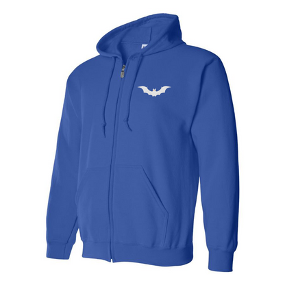 Men's Bat-Emoji Logo Zipper Hoodie