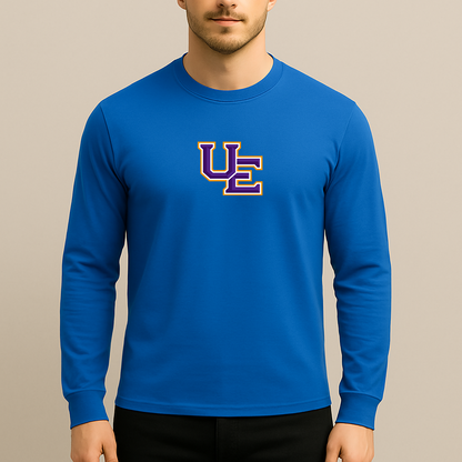 Men's Evansville Purple Aces Logo Long Sleeve T-Shirt