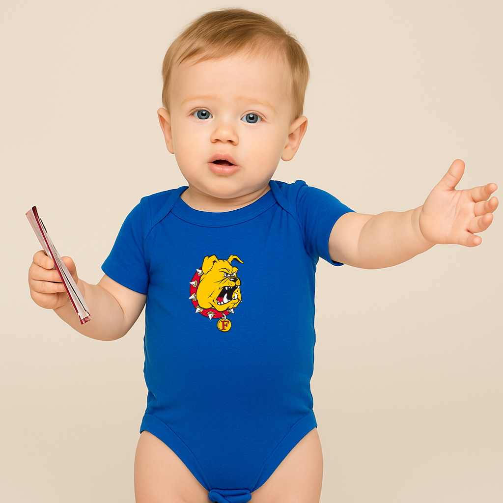 Ferris State Bulldogs Logo Baby Romper Onesie