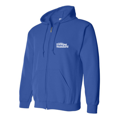 Men's London Evening Standard Logo Zipper Hoodie