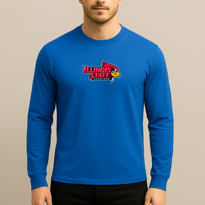 Men's Illinois State Redbirds Logo Long Sleeve T-Shirt