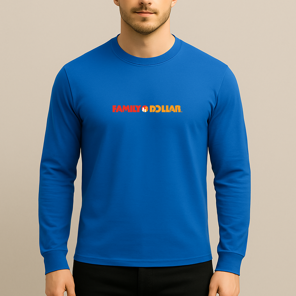 Men's Family Dollar Logo Long Sleeve T-Shirt