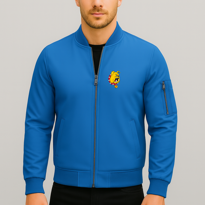 Men's Ferris State Bulldogs Logo Lightweight Bomber Jacket Windbreaker Softshell Varsity Jacket Coat