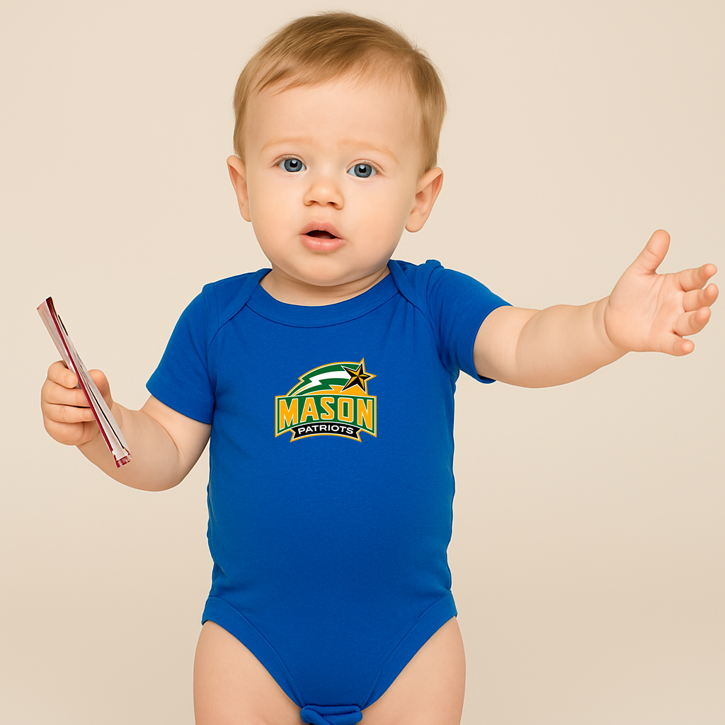 George Mason Patriots Logo Baby Romper Onesie