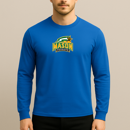 Men's George Mason Patriots Logo Long Sleeve T-Shirt