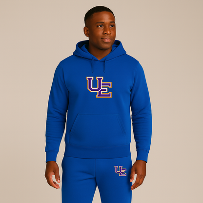 Men's Evansville Purple Aces Logo Hoodie Joggers Set