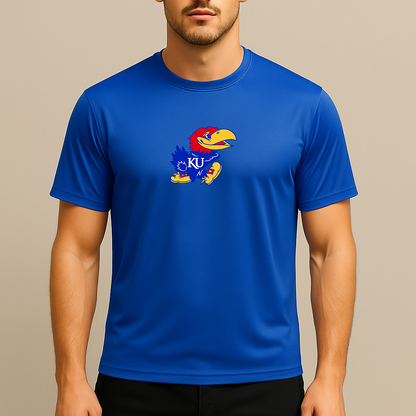 Men's Kansas Jayhawks Logo Polyester T-Shirt