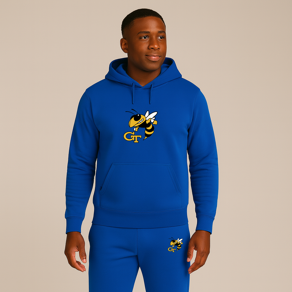 Men's Georgia Tech Yellow Jackets Logo Hoodie Joggers Set
