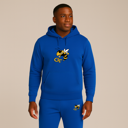 Men's Georgia Tech Yellow Jackets Logo Hoodie Joggers Set
