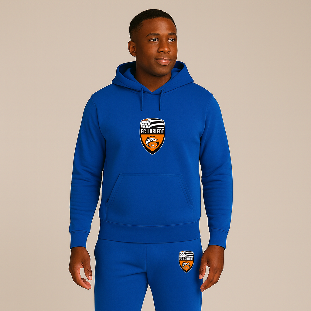 Men's FC Lorient Soccer Logo Hoodie Joggers Set