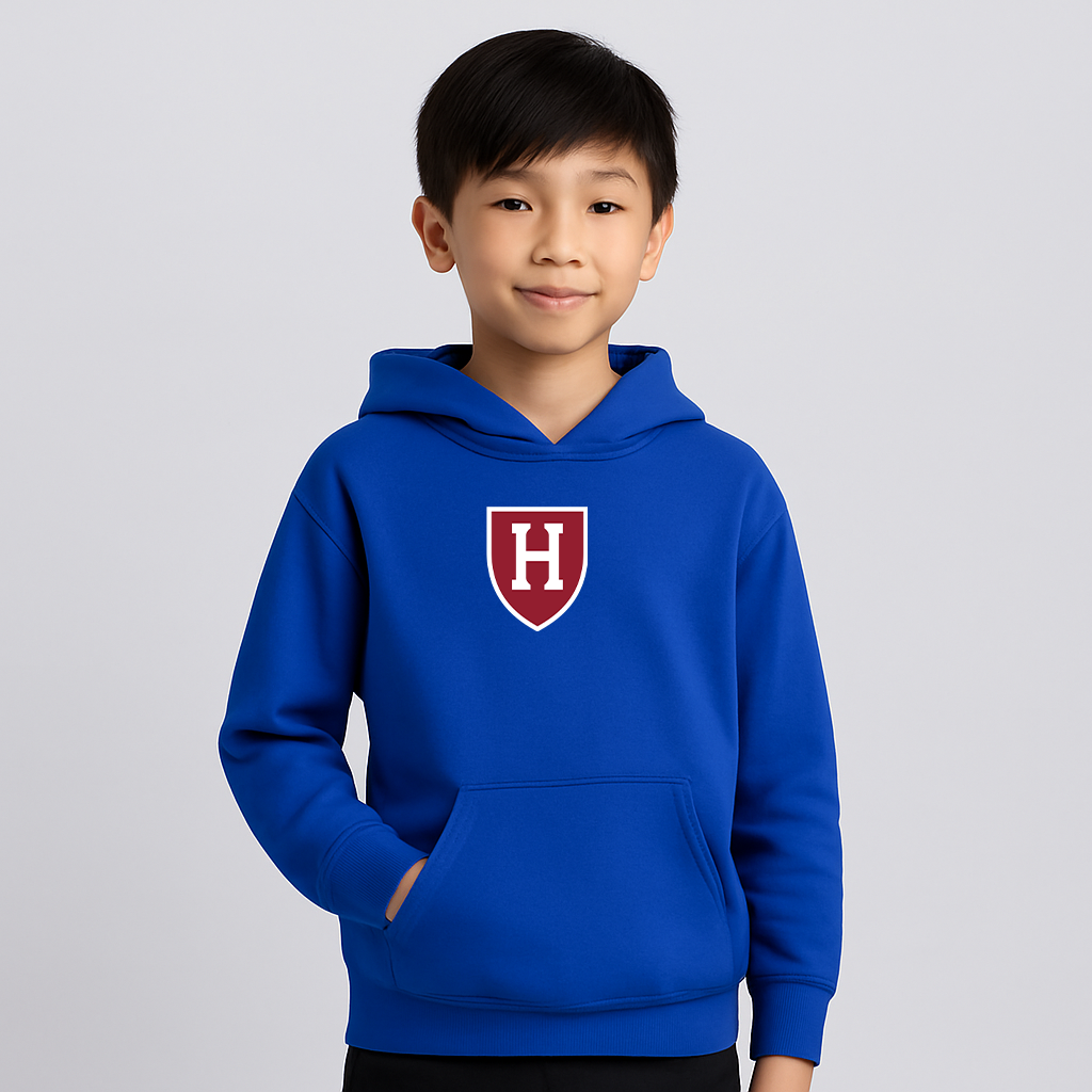 Youth Harvard Crimson Logo Pullover Hoodie