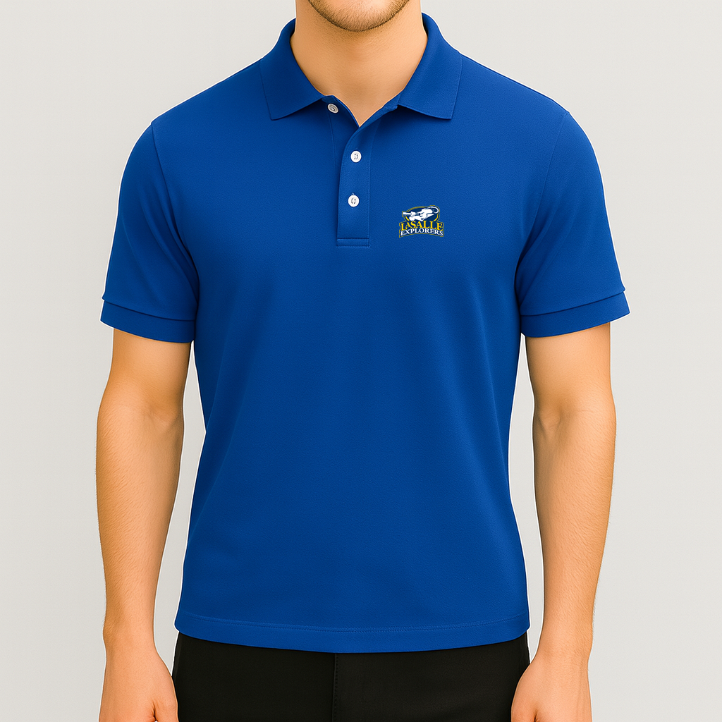 Men's La Salle Explorers Logo Dry Blend Polo