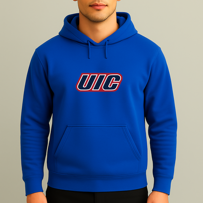 Men's Illinois Chicago Flames Logo Pullover Hoodie