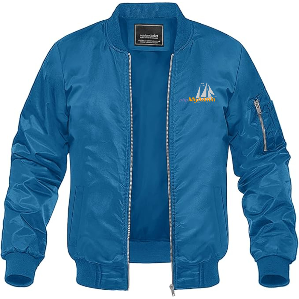 Men's phpMyAdmin Logo Lightweight Bomber Jacket Windbreaker Softshell Varsity Jacket Coat (Copy)