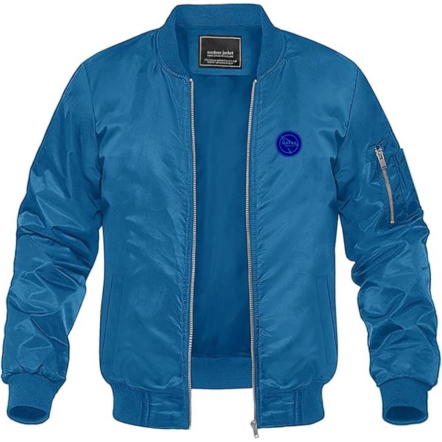 Men's Matra Sports Logo Lightweight Bomber Jacket Windbreaker Softshell Varsity Jacket Coat