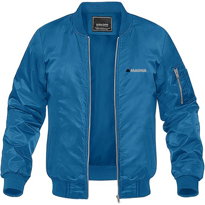 Men's Magna Steyr Logo Lightweight Bomber Jacket Windbreaker Softshell Varsity Jacket Coat