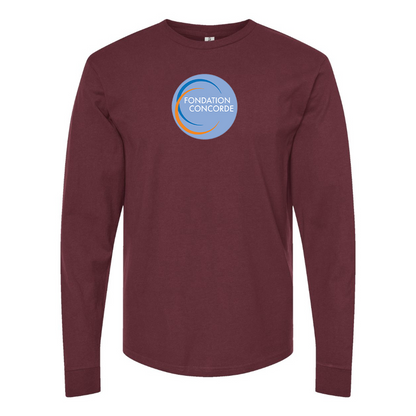 Men's Fondation Concorde Logo Cotton Long Sleeve T-Shirt
