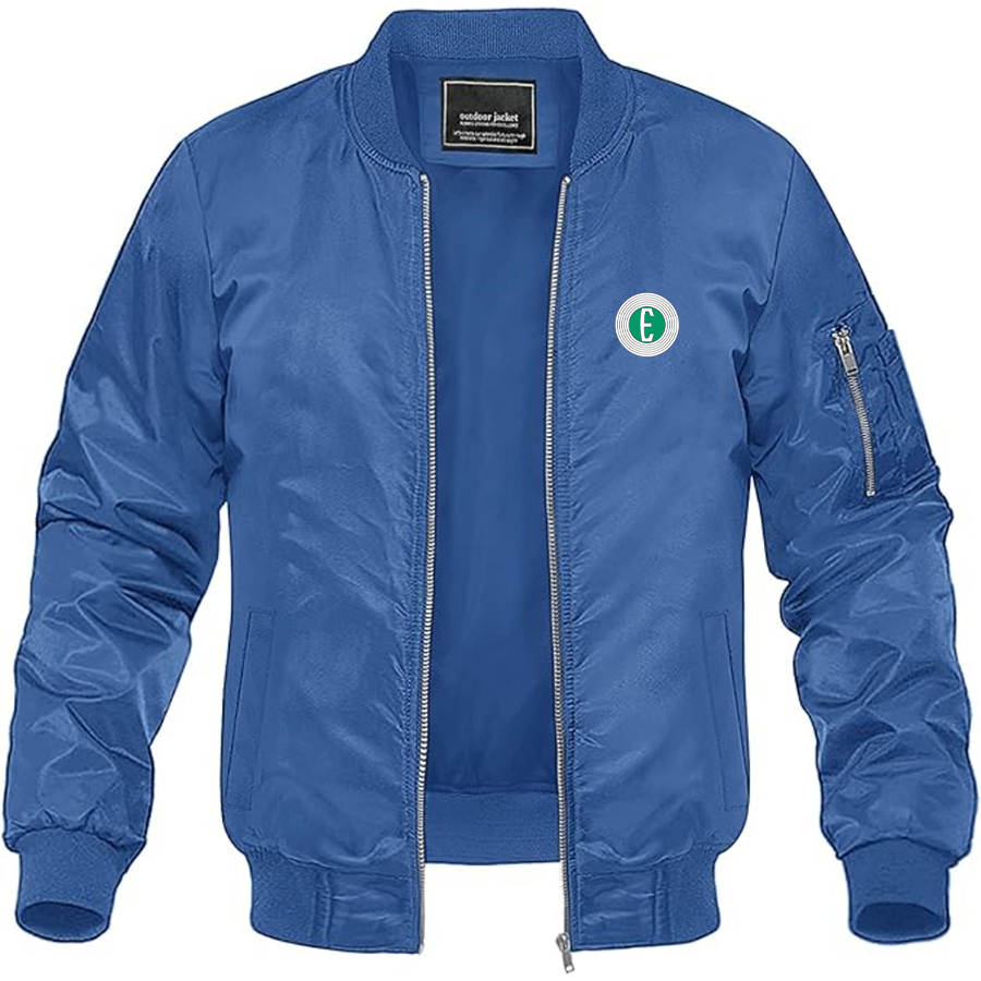 Men's Edsel Logo Lightweight Bomber Jacket Windbreaker Softshell Varsity Jacket Coat