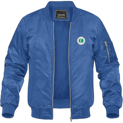 Men's Edsel Logo Lightweight Bomber Jacket Windbreaker Softshell Varsity Jacket Coat