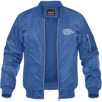 Men's Creedence Clearwater Revival Logo Lightweight Bomber Jacket Windbreaker Softshell Varsity Jacket Coat