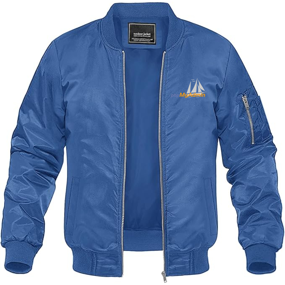 Men's phpMyAdmin Logo Lightweight Bomber Jacket Windbreaker Softshell Varsity Jacket Coat (Copy)