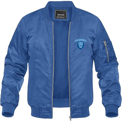 Men's  Columbia Lions Lightweight Bomber Jacket Windbreaker Softshell Varsity Jacket Coat