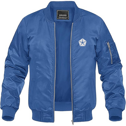 Men's Sunbeam Logo Lightweight Bomber Jacket Windbreaker Softshell Varsity Jacket Coat