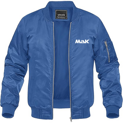 Men's Maschinenbau Kiel Logo Lightweight Bomber Jacket Windbreaker Softshell Varsity Jacket Coat