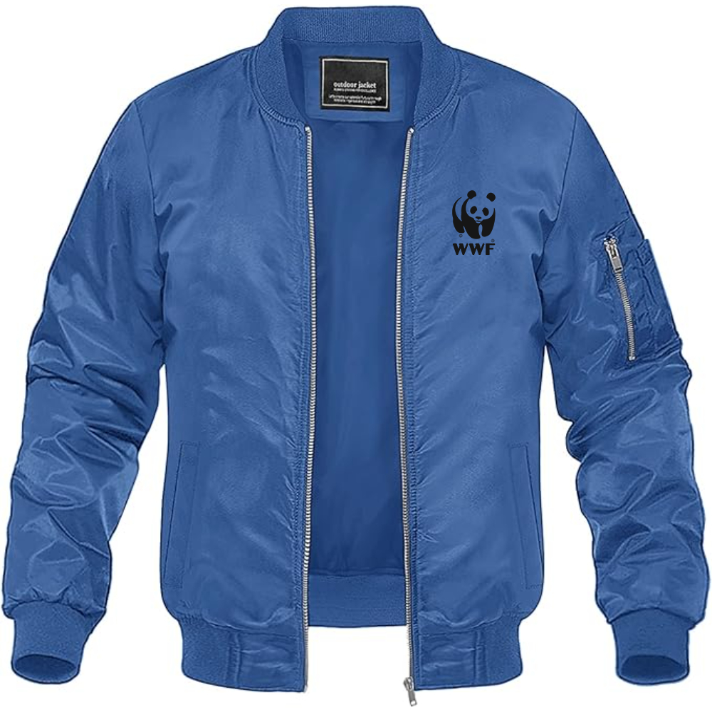 Men's WWF  Lightweight Bomber Jacket Windbreaker Softshell Varsity Jacket Coat