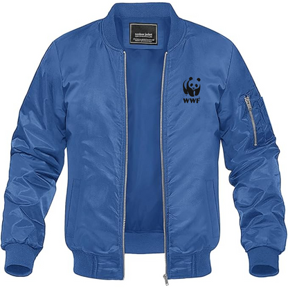 Men's WWF  Lightweight Bomber Jacket Windbreaker Softshell Varsity Jacket Coat