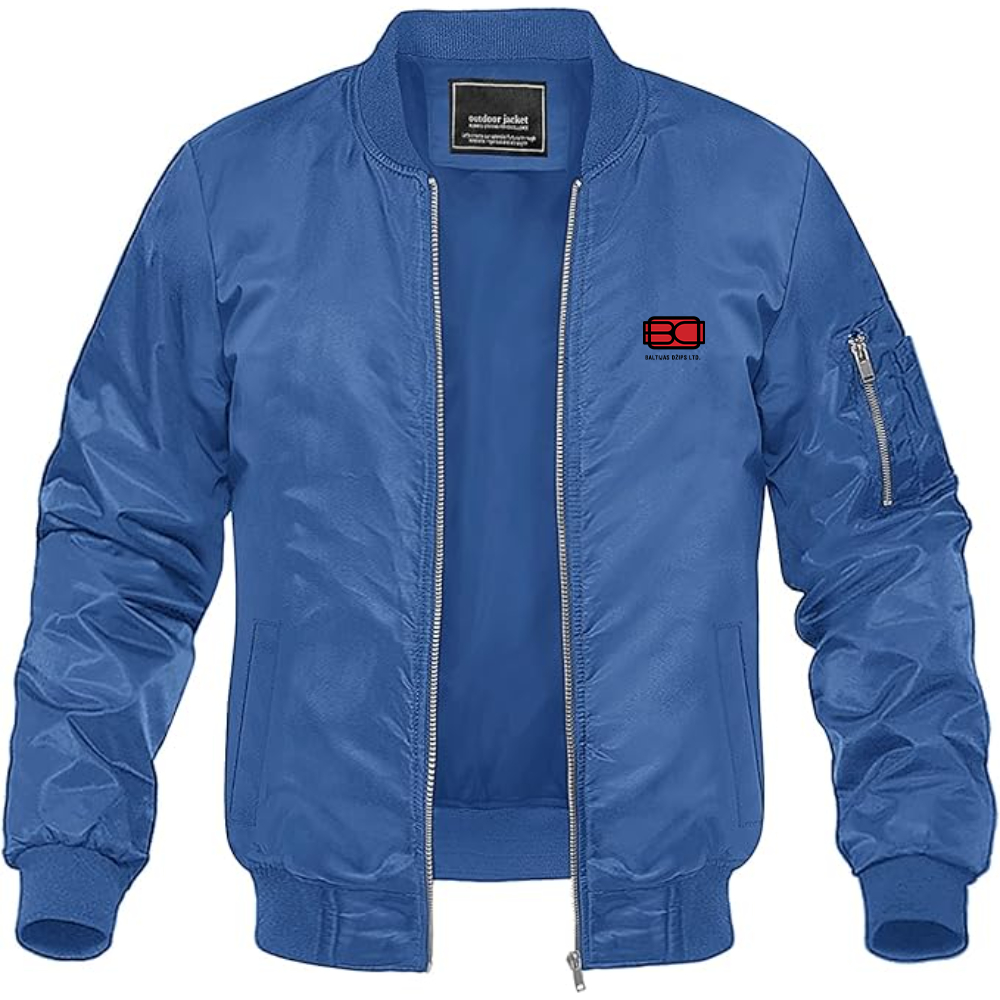 Men's Baltijas Dzips Logo Lightweight Bomber Jacket Windbreaker Softshell Varsity Jacket Coat