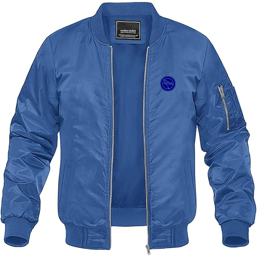 Men's Matra Sports Logo Lightweight Bomber Jacket Windbreaker Softshell Varsity Jacket Coat