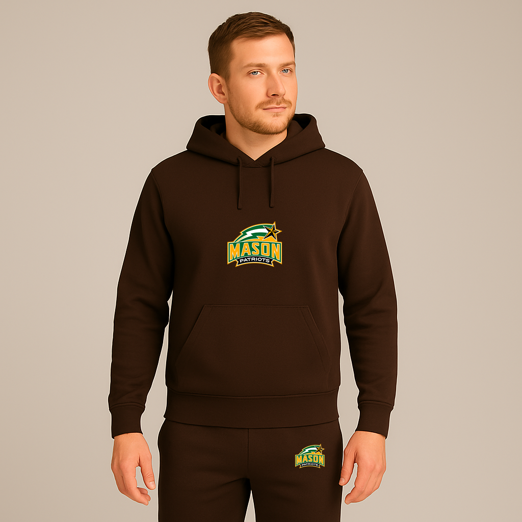 Men's George Mason Patriots Logo Hoodie Joggers Set