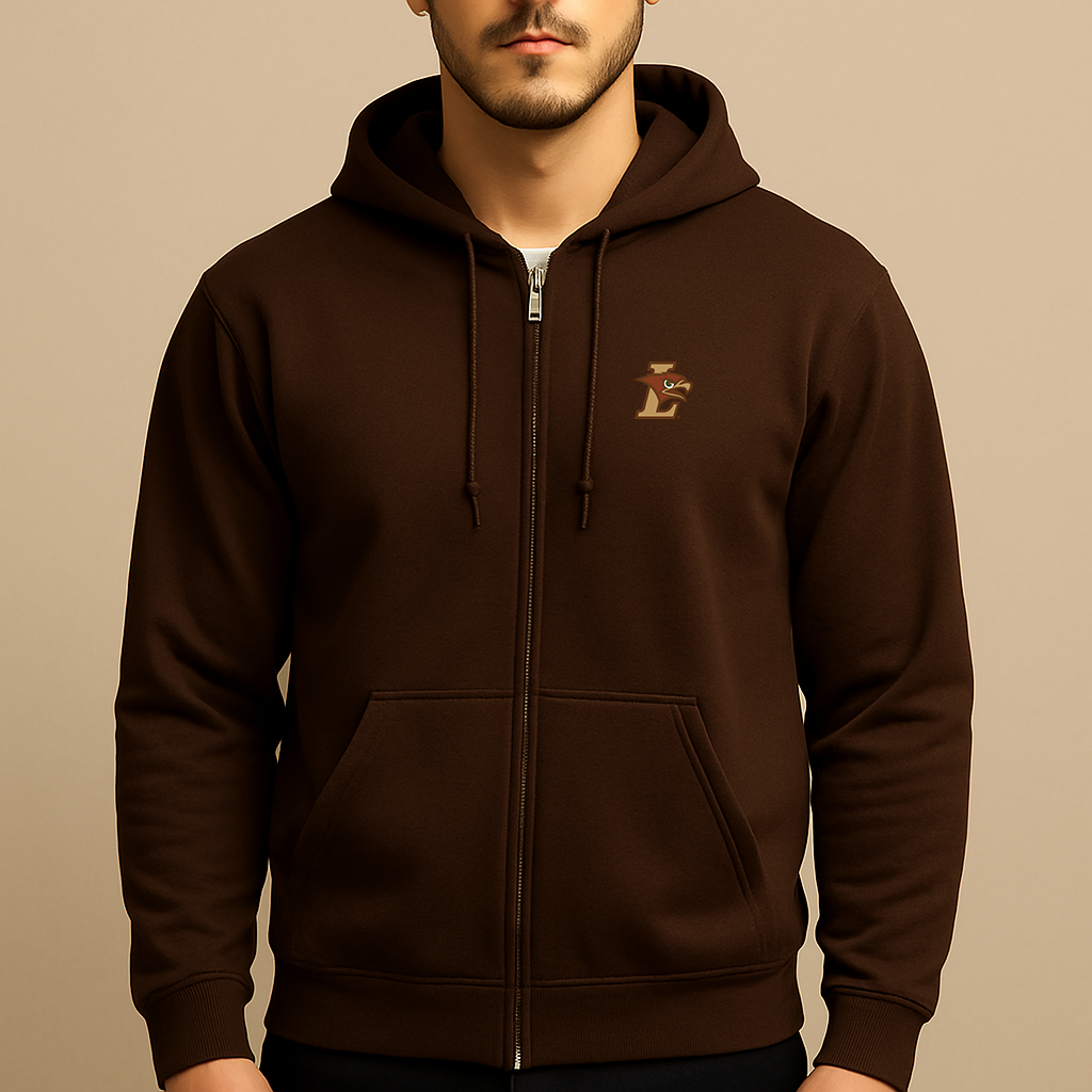 Men's Lehigh Mountain Hawks Logo  Zipper Hoodie